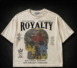 ROYALTY Beaded Skull Cropped T-Shirt
