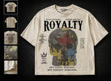 ROYALTY Beaded Skull Cropped T-Shirt