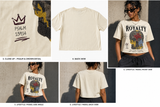 ROYALTY Beaded Skull Cropped T-Shirt