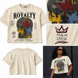 ROYALTY Beaded Skull Cropped T-Shirt