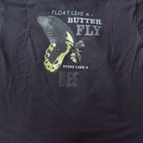 Muhammad Ali “Boxing Legend” T-Shirt – Front Stamp Graphic & Back Butterfly