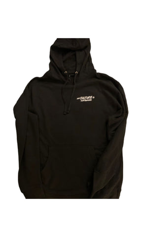 Our culture is contagious black Organic Cotton Hooded Sweatshirts